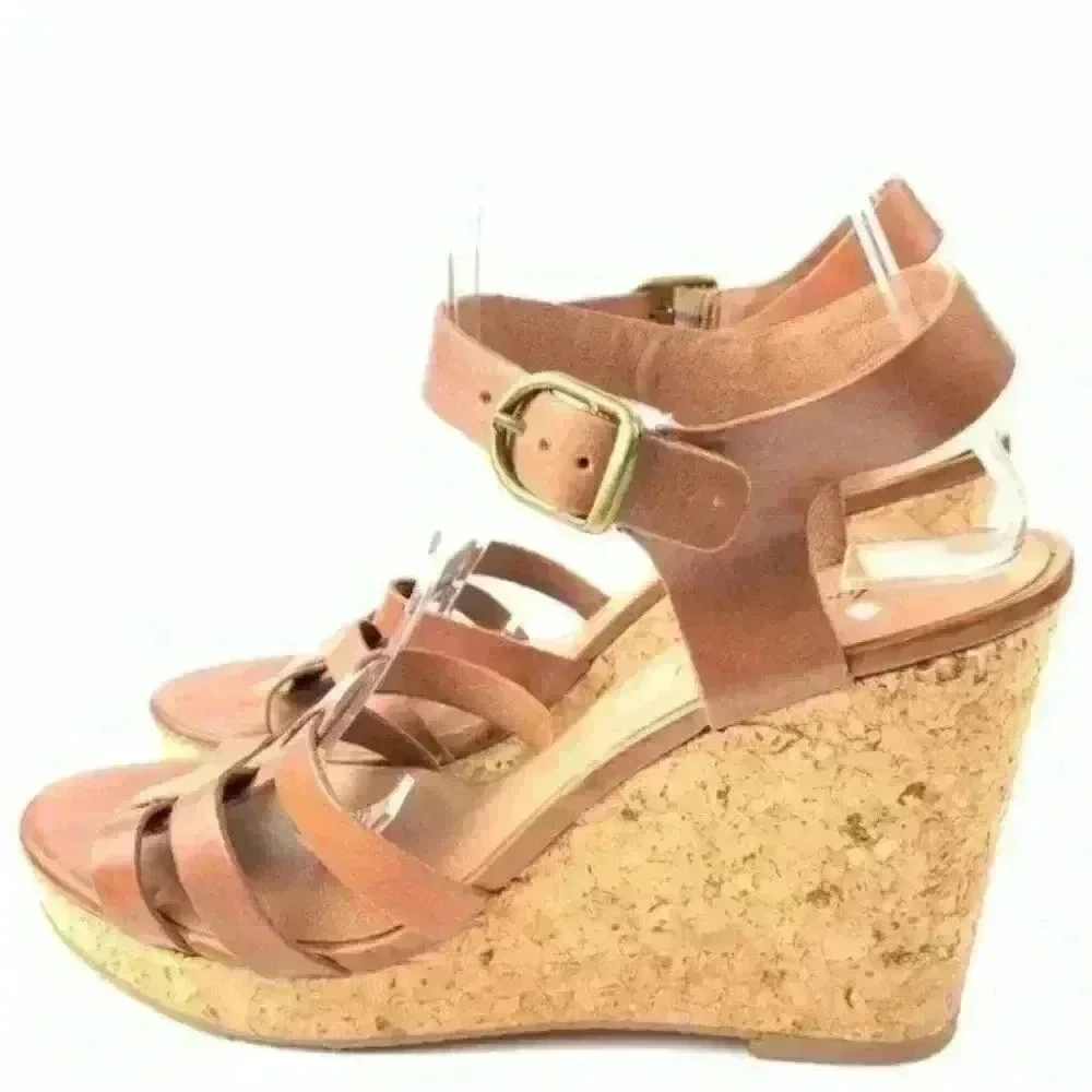 Lucky brand platform wedges 9 39 willows leather